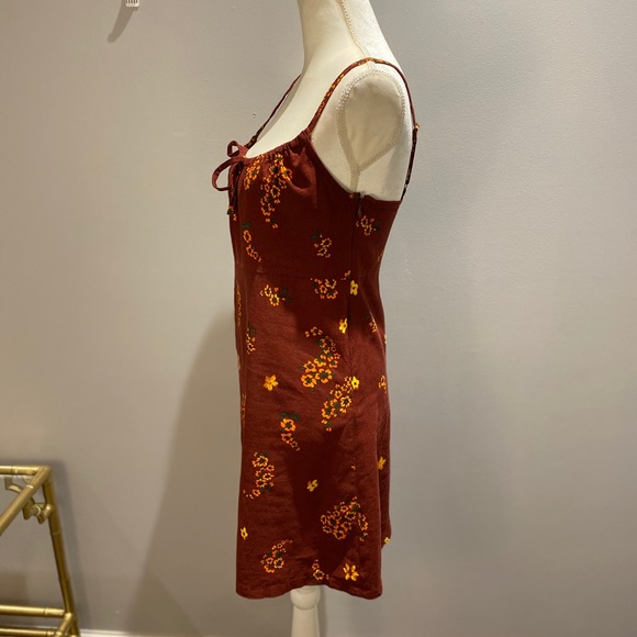 Urban Outfitters Ester Linen Tie Front Mini Dress - Picture 4 of 6